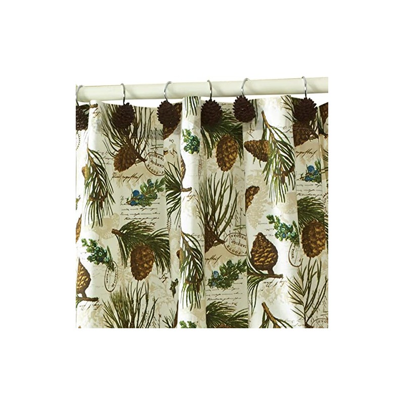 Park Designs Pinecone Shower Curtain Hooks (Set of 12)