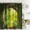 Sonbraux Forest Shower Curtains for Bathroom Green Nature 3D Garden