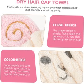 Ipetboom 3 Piezas Gorro para Secar El Cabello De Coral Fleece, Toalla De Microfibra Absorbente, Turbante De Secado RáPido para Uso En Casa, Ideal para Cabello Mojado, Rizado O Grueso