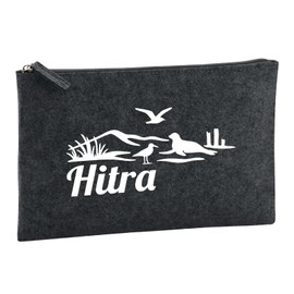 Huuraa Kulturbeutel Hitra Norwegen Geschenk 1 Liter Charcoal Filz Hitra Geschenkidee
