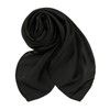 RIIQIICHY Womens Head Hair Scarf Black Like Satin Silk Scarf