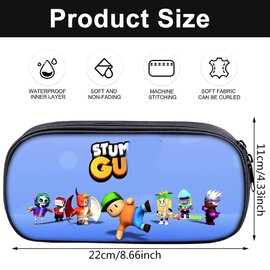 HFFJJLTU Guys Pencil Bag, Game Anime Stationery Bag, Children's Pencil Case, Multi-Functional Game Anime Print Pencil Box Large Capacity Pen Bag Students Stationery Bag for Student Teen