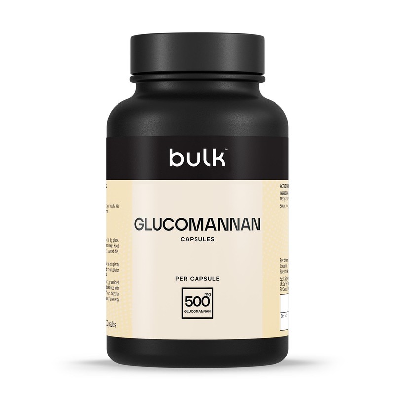 Bulk Glucomannano (Konjac) in compresse da 500mg, Konjac, 180 Capsule,