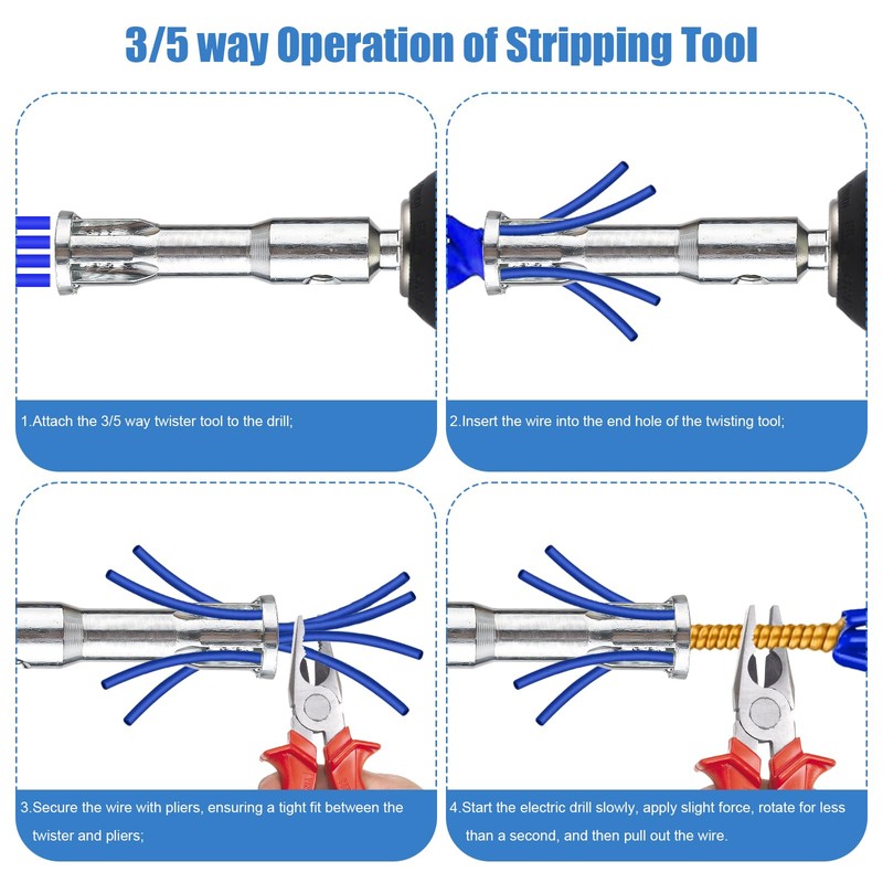3pcs Wire Twisting Tool, Wire Twisting Spinner with 4pcs Screws,