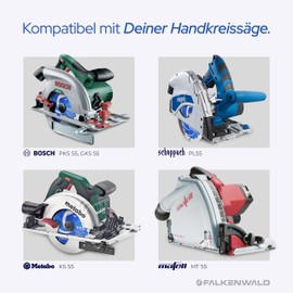 FALKENWALD® Fibre Cement Saw Blade, 160 x 20 mm, 4 Diamond Teeth, Ideal for Fibre Cement, Compatible with TS55 & Bosch, 160 x 20 Circular Saw Blade