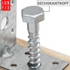 LUN FIX Hexagon Wood Screws 6 x 80 mm Pack