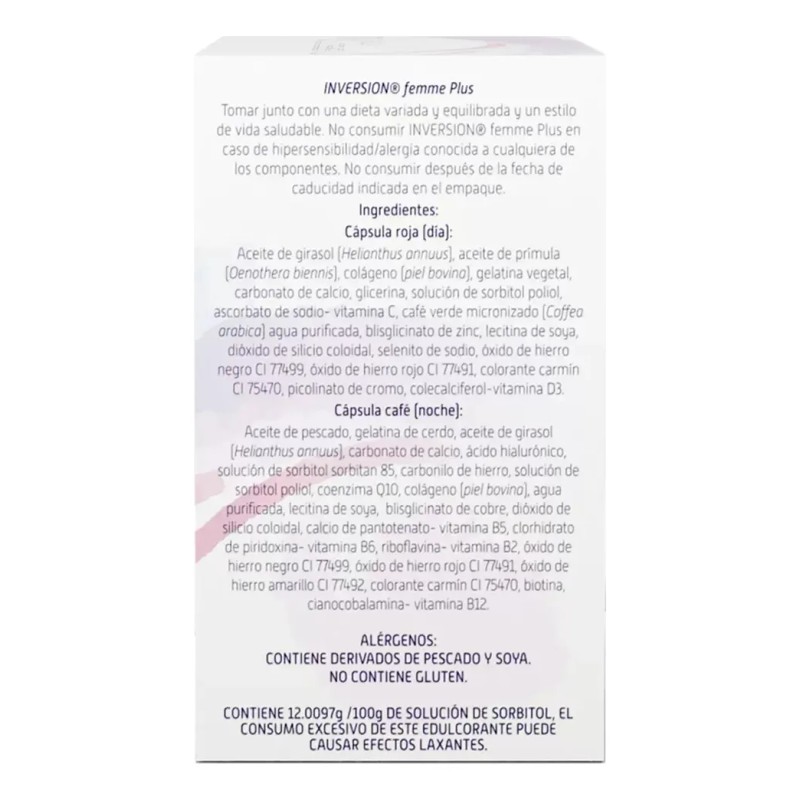 Inversion Femme Plus C90 Capsulas Sin Sabor