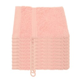 Julie Julsen® Organic Wash Mitt Set, 10 Wash Mitts Available in 32 Colours, Soft and Absorbent, Pink, 15 x 21 cm
