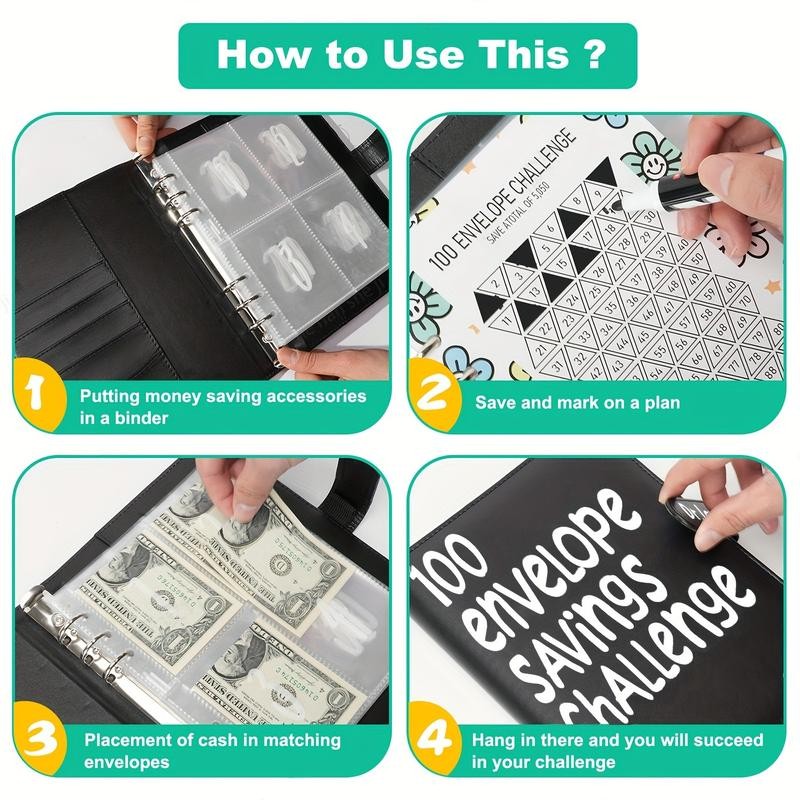 100 Envelope Saving Challenged Binder, Budget Binder, Money Saving Challenge
