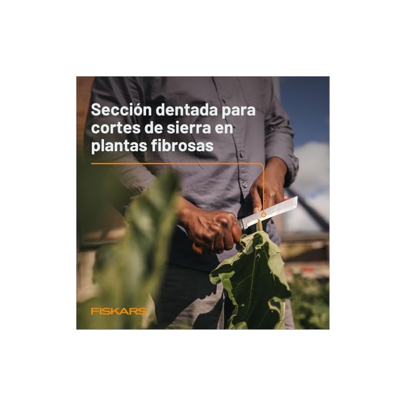 Fiskars - Cuchillo de cosecha con borde dentado, herramienta de
