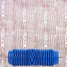 5in Rubber Pattern Paint Roller, Decorative Soft Rubber Roller With Single Color Painting Machine, Reusable Decorative Art Texture Roller Wall Patterned Rollers Stencil (ZZ0080 Circle)