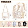 Scothen 3PCS Clear Backpack for Women Girls, Heavy Duty Transparent
