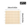 Wuyituart 4 Pcs Bamboo Sushi Rolling Mats 9.5 Inch Square
