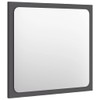 TREATLIFE HOME Gray Bathroom Mirror with Engineered Wood Frame, 15.7"