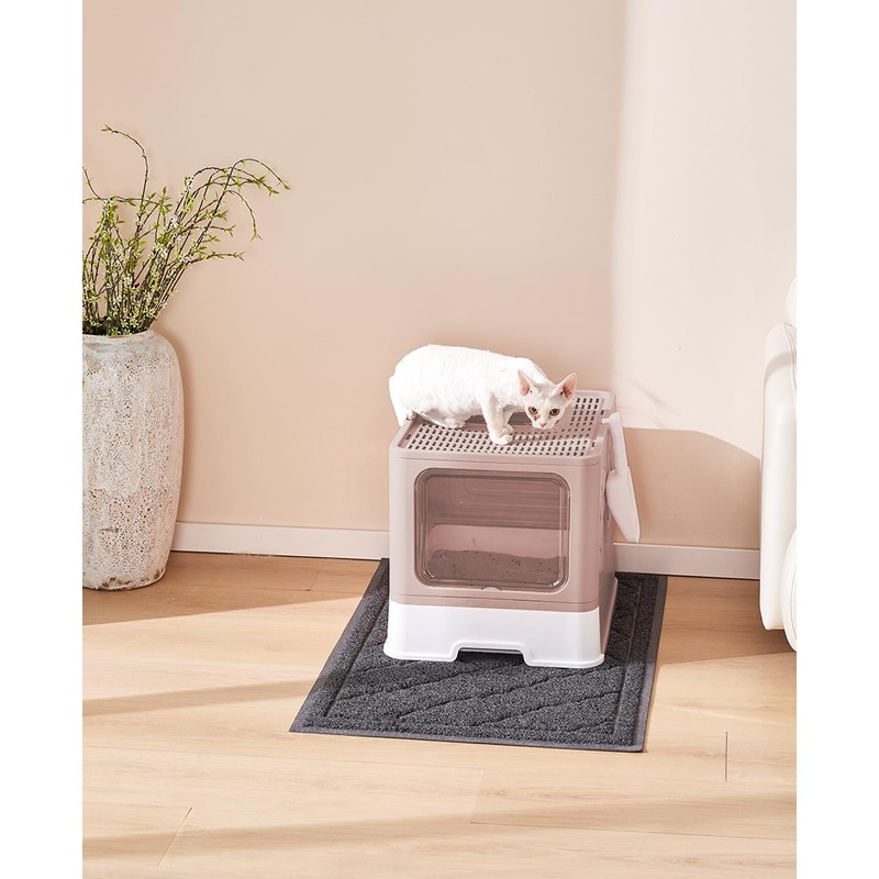 Medario Cat Litter Box with X-Large Litter Mat and Scoop,