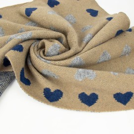 Gloop Women's Scarf XXL Knitted Triangle Scarf Knitting Pattern Neckerchief Triangular Scarf for Women without Scratching on Skin 188 x 120 cm, 02681a6 Brown