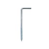 QWORK Screw Hooks Straight with Slotted Hook Screw Galvanised L-shaped