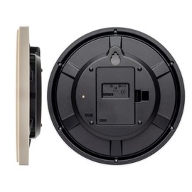 CASIO IQ-352AMJ-7JF Wall Clock, Radio Clock, Wave Cepter, Analog, Easy to Read Small, Diameter 10.6 inches (26.8 cm), Standard, Nighttime Second Hand Stop, White, Pearl White