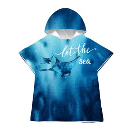 LOMTRATS Quick Dry Surf Poncho Changing Towel Bathrobe for Adults Men Women,Microfiber Swimming Beach Surfing Diving Home Hot Springs Bathing Parka