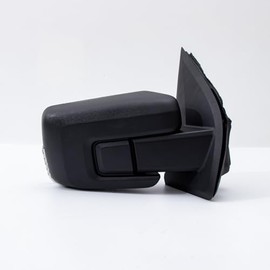 For Ford F150 2021-2024 Door Mirror Assembly with Textured Back Cover Manual Folding with Turn Signal Light Puddle Light Power Heated and Blind Spot Glass Temp Sensor 13 Pins Right Passenger Side