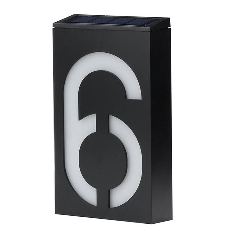 Outdoor Solar Power LED Number Sign Light House Hotel Store