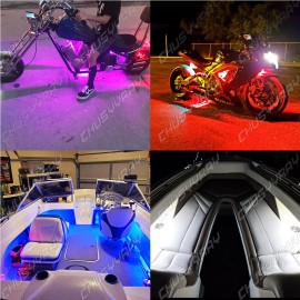 CHUSYYRAY For Car Truck Interior Decor Neon Atmosphere LED Light Strip RGB Colors+Remote
