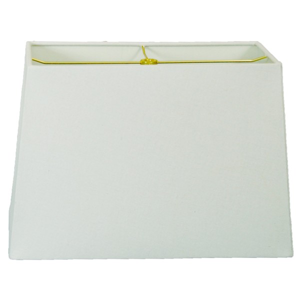 Royal Designs Rectangle Hardback Lamp Shade, Linen White, (7"x14) x