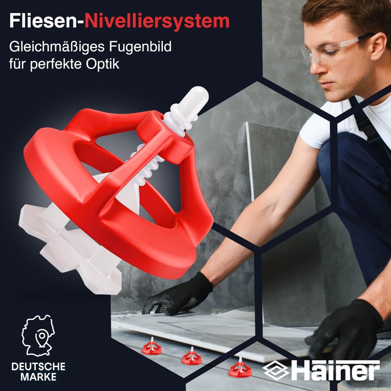 Hainer® Premium Tile Levelling System 2 mm Thread Tabs -