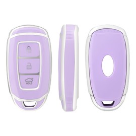 OFFCURVE Car Key Case, Key Cover, Key Cover, Protective Cover, 3 Buttons, Suitable for Hyundai i10 i30 ix25 ix35 IG Santa Fe Kona Elantra Grandeur Solaris Azera Tucson Palisade