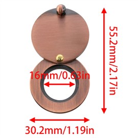 AYLIFU Peep Hole Covers Peep Holes for Door Door Viewer Red Bronze (5.5x1.65cm / 2.2x0.65in) for Door Home Security Peephole Protector 1 Set (Red Bronze)