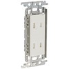 Panasonic WTF135239W Double Outlet with Embedded Door, Metal Frame, White