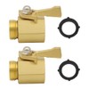 Hooshing 2PCS Garden Hose Shut Off Valve Heavy Duty 3/4"