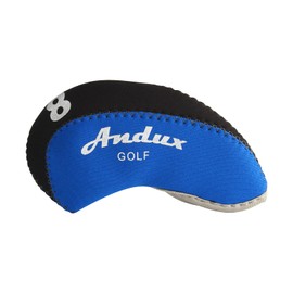 Andux 10pcs Golf Iron Club Head Covers Black/Blue MT/A04