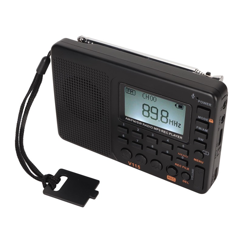 Full Band Recording Radio FM AM MP3 Player LCD Backlight