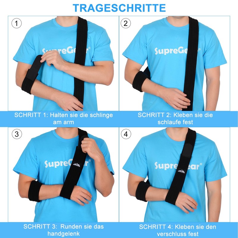 supregear Arm Sling, Adjustable Shoulder Brace Immobiliser Rotator Cuff Lightweight