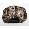 Itzu 5 Panel Snakeskin Snapback Cap in Brown