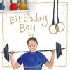 Alex Clark Weightlifting Gym Foil Birthday Card