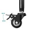 HOLKIE Caster Wheels 2 inch Total Locking Stem Casters, 3/8"