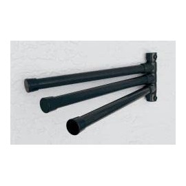 Outdoor Lamp Company Patio Towel Holder. 3 Bar Wall Mount Rack in Black. Made in The USA. WM3BLK