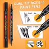 Droaful Acrylic Paint Pens Markers, 72 Pc Dual Tips Waterproof