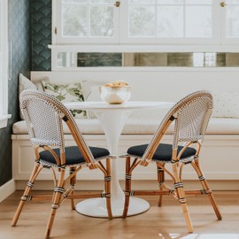 Achim Home Furnishings Brook Memory Foam Chair Seat Cushion 16"x16" 2-Pack - Black