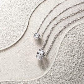 FANCIME Women's Men's Couples Necklace, Matching Necklace, Unisex, Zirconia, Silver, S925, Sterling Silver, Couples, Christmas, Anniversary, Matching Gift, Gift Wrapping Included