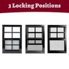 Shineforu 18" x 23" Black Shed Windows 2 Pack,Small Windows
