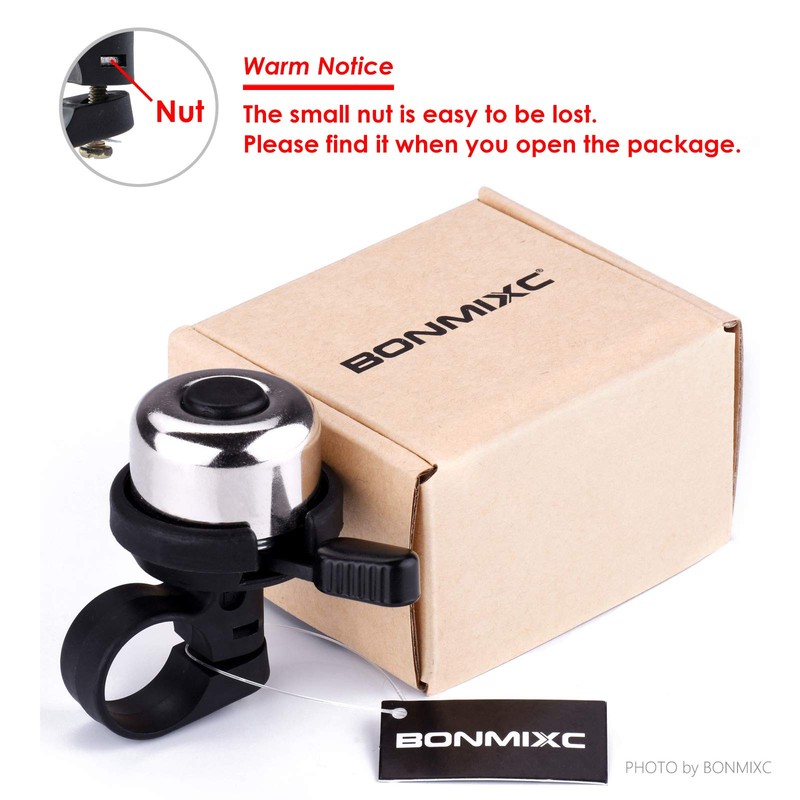 BONMIXC Timbre de Bicicleta Latón Mini Campana para Bicicleta (2