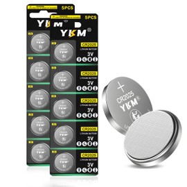 YKM 10 Pack CR2025 Battery DL2025 ECR2025 BR2025 2025 3V Lithium Battery for Airtag Car Remote Key Fob Watch Button Coin Cell
