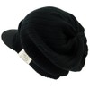bigwatch (bigguwatti) Hat Plus Size Ribbed Shade Knit Cap Black