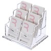 SANRUI Vertical Business Card Holder for Desk，Clear Acrylic Business Card
