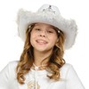 Funcredible White Cowboy Hat and Glasses - Preppy Cowgirl Hat