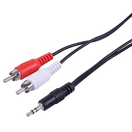 3.5MM STEREO TO 2X PHONO 10M, Audio & Video Cable Assemblies QTY X 1