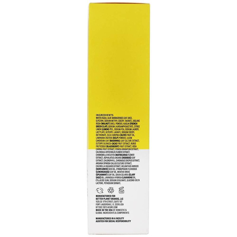Acure Organics Brightening Facial Scrub Sea Kelp+ Chlorella Growth Factor